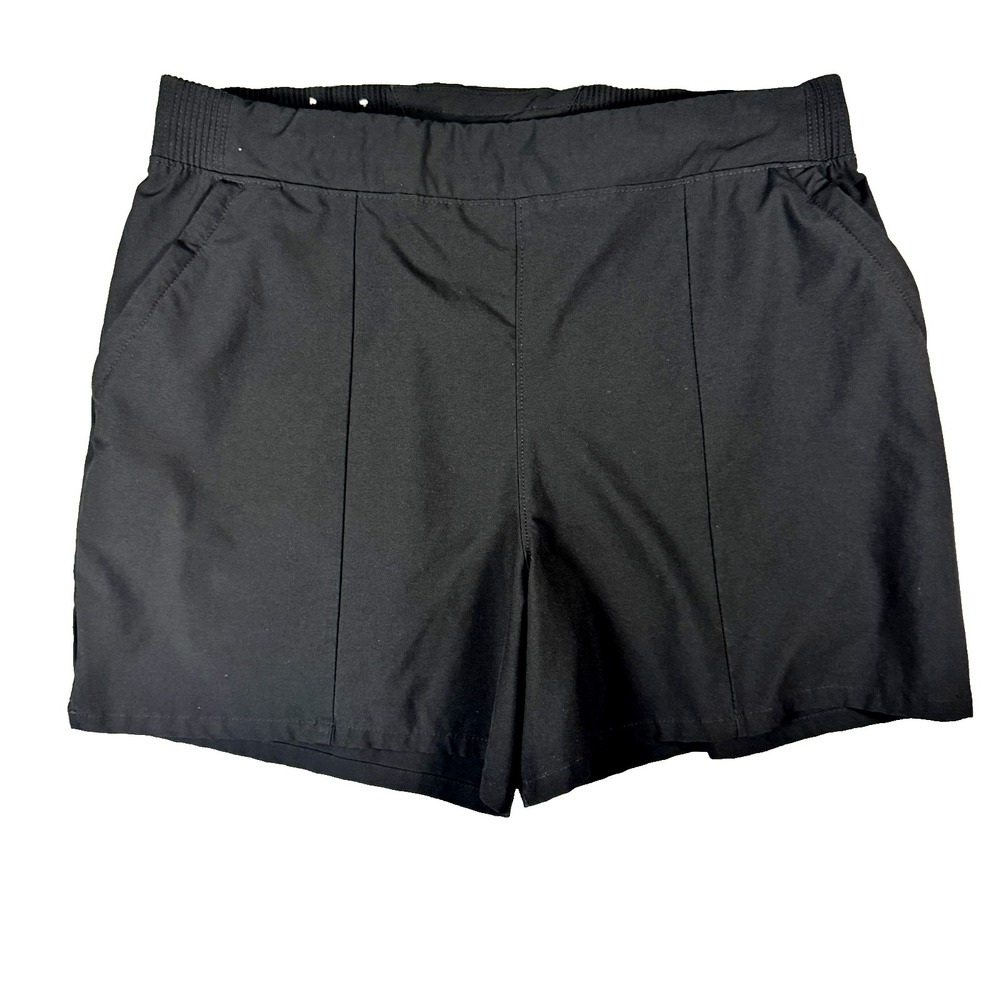 Columbia PFG Black Athletic Shorts Women's Large Drawstring Pockets